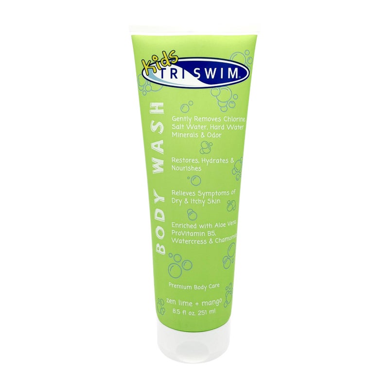 TRISWIM Chlorine Removal Body Wash 85oz Removes Chlorine Bromine Hard Water Minerals Saltwater Hydrates Restores Skin Zen Lime Mango Scent