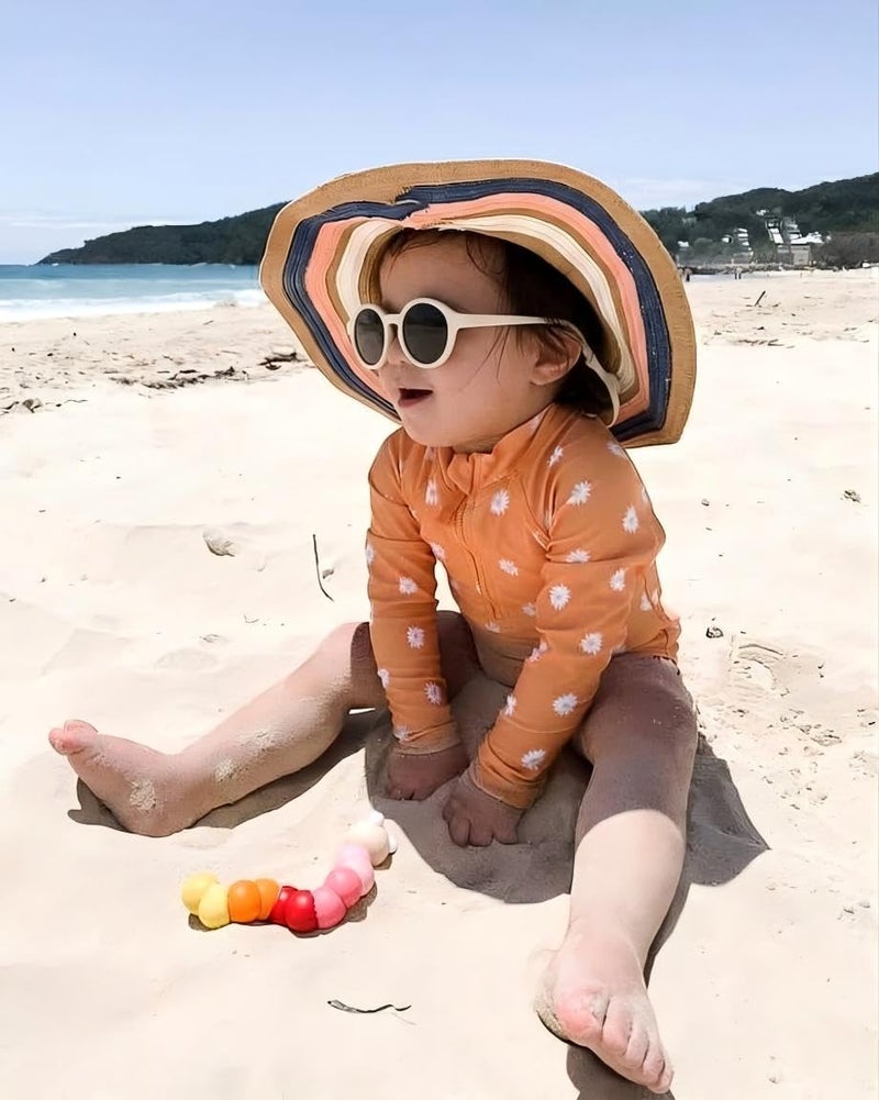 COASION Baby Polarized Sunglasses with Strap Adjustable TPEE Flexible Frame for Toddler Girls Boys Age 0-12 Months (White) - Image 2