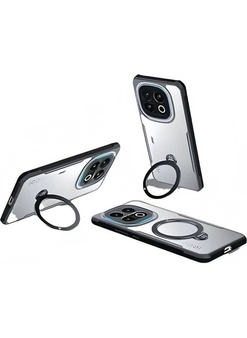 general Case for Vivo iQOO 13 (2024),Airbag Anti-Fall Magnetic Durable Phone Case with 360° Rotatable Stand,TPU+PC Anti-Yellowing Shockproof Protective Cover - Image 1