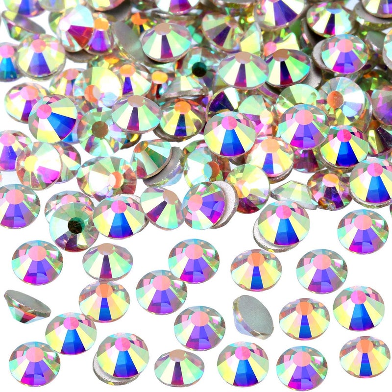 eBoot 1440 Pack Crystal Flat Back Rhinestone Round Diamante Gems NonSelfAdhesive Crystal AB 5 MM - Image 1