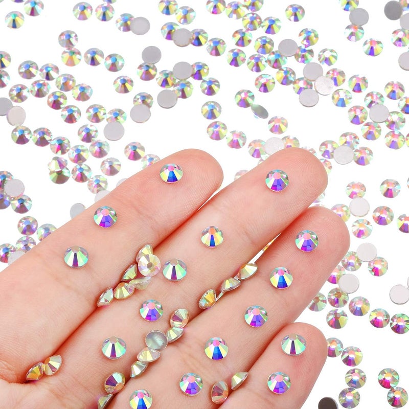 eBoot 1440 Pack Crystal Flat Back Rhinestone Round Diamante Gems NonSelfAdhesive Crystal AB 5 MM - Image 2