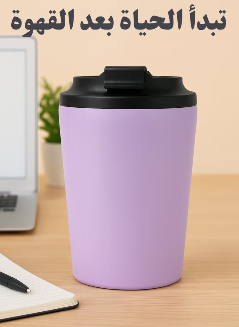 Travel Coffee Mug - Stainless Steel Insulated Tumbler with Leak-Proof Lid, Solid & Metallic Colors, Keeps Beverages Hot or Cold, Perfect for Commute, Office, or Travel 12oz/560ml - Image 2