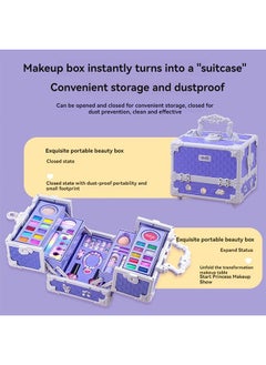 Beauenty Kids Makeup Kit, Real Kids Makeup Set Washable Makeup Set Toys for Girls with Portable Makeup Box Including Lipstick, Eye Shadows and So On, Girls Toys for Girls Aged 3+ Year Old  - Image 3