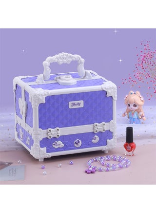 Kids Makeup Kit, Real Kids Makeup Set Washable Makeup Set Toys for Girls with Portable Makeup Box Including Lipstick, Eye Shadows and So On, Girls Toys for Girls Aged 3+ Year Old - view 4