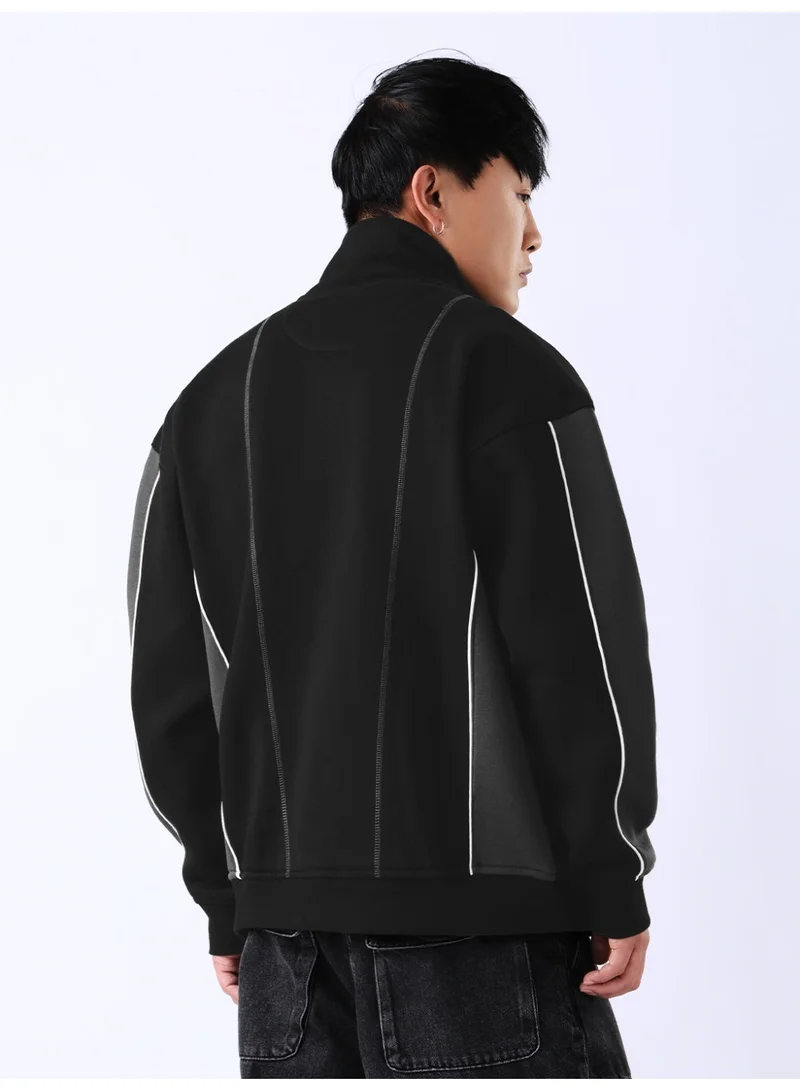 The Souled Store  The Souled Store Men Matrix Darkline Colourblocked Multicolour Oversized Varsity Jackets for Men | Best Price UAE
