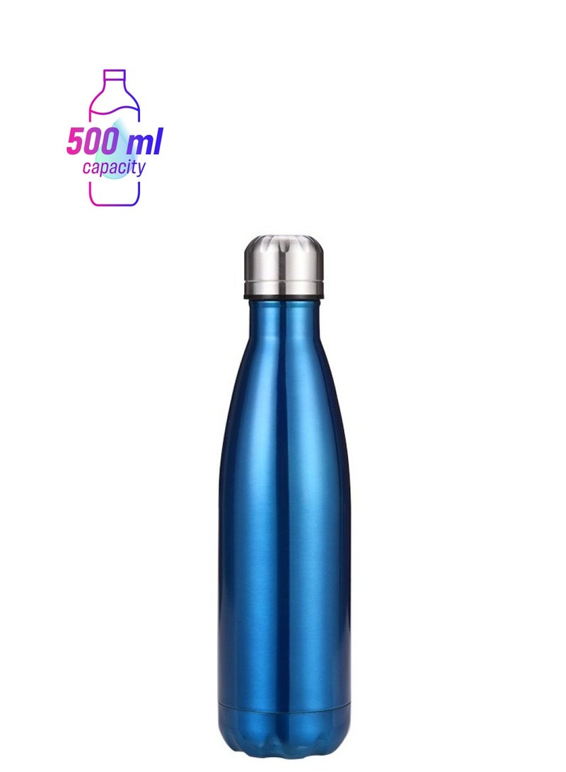 آذاد 500 مل ثنائي الطبقة من الفولاذ المقاوم للصدأ كأس معزول سعة كبيرة زجاجة كولا كأس المياه الرياضية قارورة التفريغ البساطة الجو