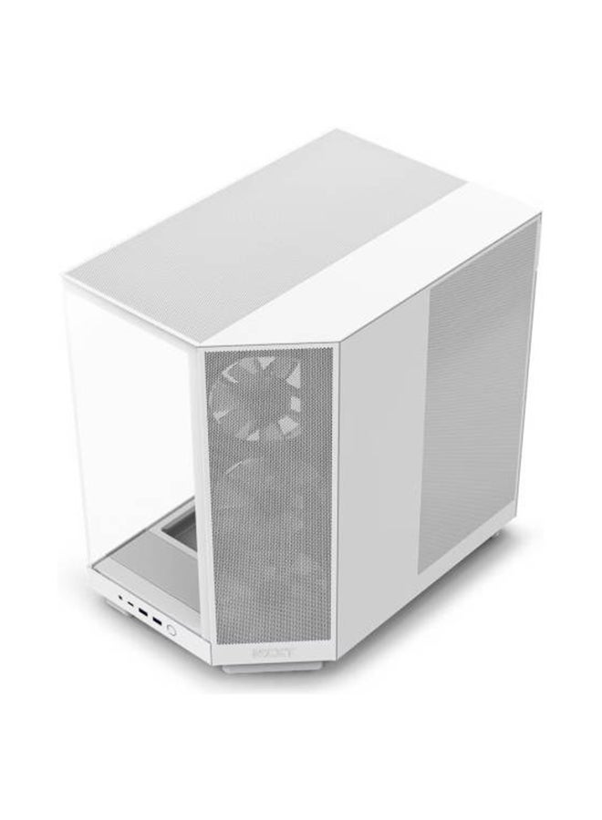NZXT H6 Flow RGB Mid-Tower ATX PC Case, Dual-Chamber Layout, Tempered Glass, 3x F120 RGB Fans Included, High Airflow Front Panel, Supports ATX/mATX/ITX, 360mm Radiator Support, USB-C & USB 3.2 Gen1 Front I/O, Tool-Free Panels, White | CC-H61FW-R1  - Image 2