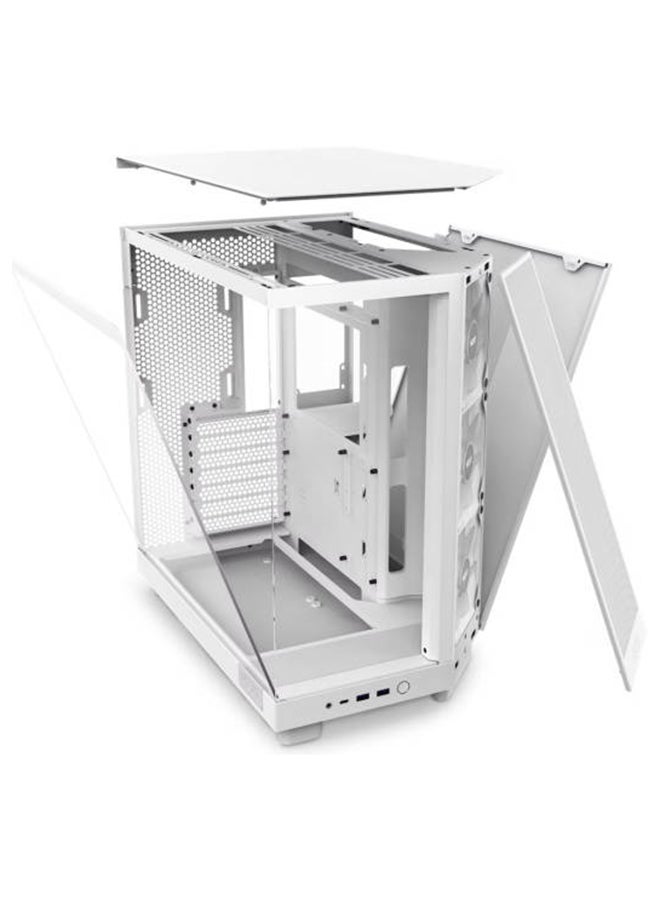 NZXT H6 Flow RGB Mid-Tower ATX PC Case, Dual-Chamber Layout, Tempered Glass, 3x F120 RGB Fans Included, High Airflow Front Panel, Supports ATX/mATX/ITX, 360mm Radiator Support, USB-C & USB 3.2 Gen1 Front I/O, Tool-Free Panels, White | CC-H61FW-R1  - Image 3