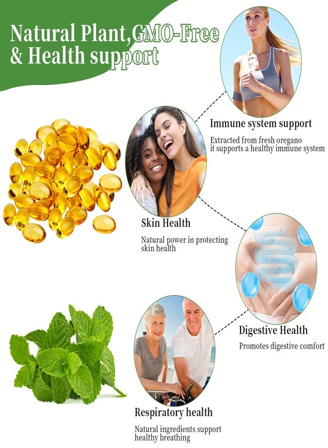 YATIME Oil of Oregano with Black Seed Oil,2-in-1 Oregano Oil Capsules Organic,6000mg Per Serving,300 Softgels,4X Strength Carvacrol & Thymoquinone,Non-GMO,Gluten Free & Immune Support - Image 3