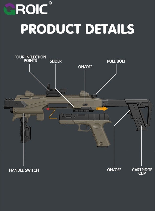 GROIC Combination Soft Bullet Toys Gun for Boys, Empty Shell Ejecting Design,Blasting Toy Foam Blaster with 20 Bullets,Shell-throwing Gun(Green) - Image 3