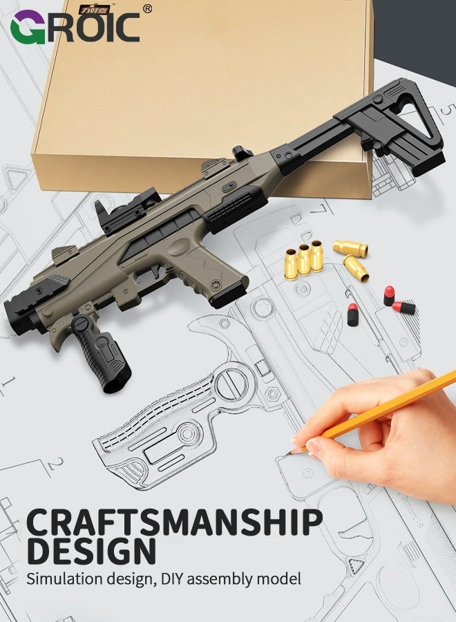 GROIC Combination Soft Bullet Toys Gun for Boys, Empty Shell Ejecting Design,Blasting Toy Foam Blaster with 20 Bullets,Shell-throwing Gun(Green) - Image 4