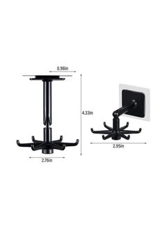 MIRFA Multi Hook Wall Adhesive Rotating Organiser Hanger (Pack of 2)  - Image 5
