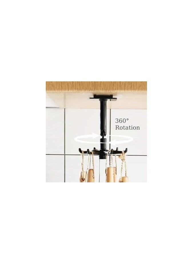 MIRFA - Multi Hook Wall Adhesive Rotating Organiser Hanger (Pack of 2) - Image 1