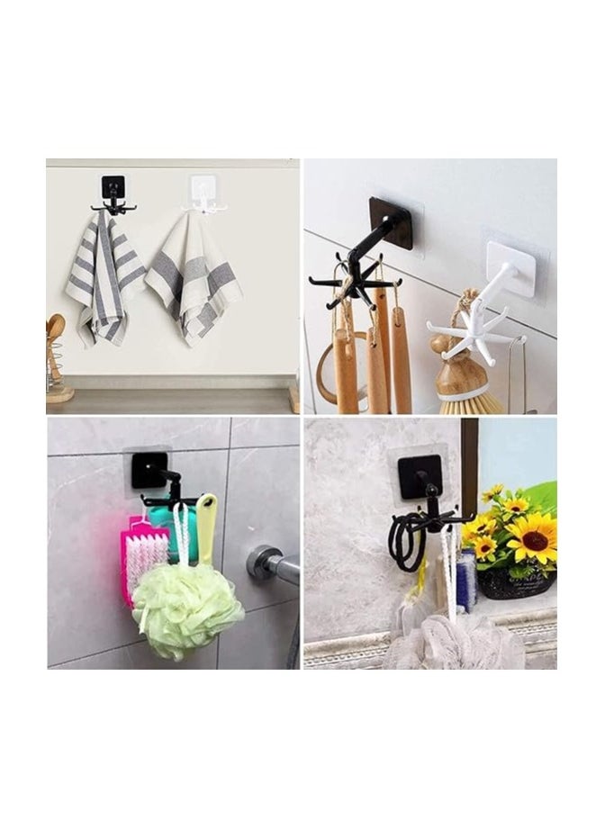 MIRFA - Multi Hook Wall Adhesive Rotating Organiser Hanger (Pack of 2) - Image 1
