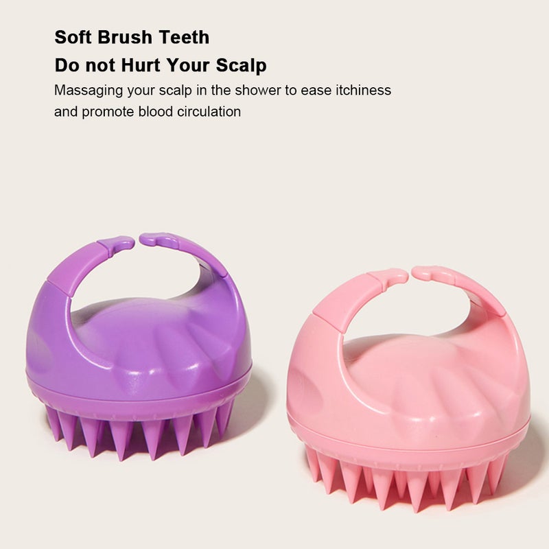 إسكدنيا فرشاة أداة تدليك فروة الرأس من السيليكون الناعم أسود 8.9 X 4 X 7.9سم - Image 3