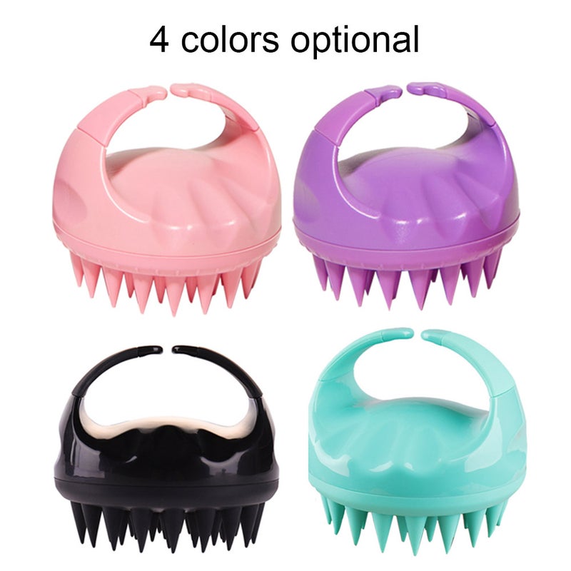 إسكدنيا فرشاة أداة تدليك فروة الرأس من السيليكون الناعم أسود 8.9 X 4 X 7.9سم - Image 2