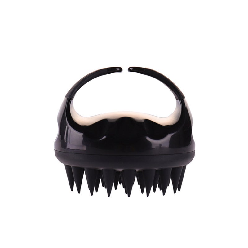 إسكدنيا فرشاة أداة تدليك فروة الرأس من السيليكون الناعم أسود 8.9 X 4 X 7.9سم - Image 4