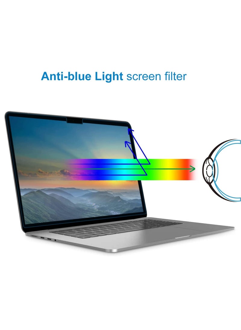Generic - Screen Protector for 2021-2024 MacBook Pro 14 A3112/A3185/A3401/A2918/A2992/A2442/A2779, Anti Blue Light with Touch ID Anti Scratch & Protect Eyes - Image 1