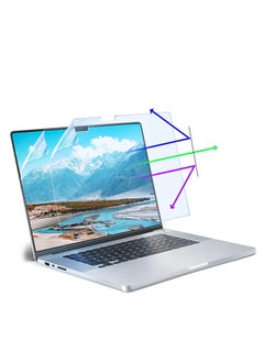 Generic واقي شاشة لجهاز MacBook Pro 14 2021-203 مع M3 M2 M1 Max/Pro Chip A2442 A2779 A2992 A2918 مضاد للضوء الأزرق مع معرف اللمس مضاد للخدش ويحمي العينين  - Image 3