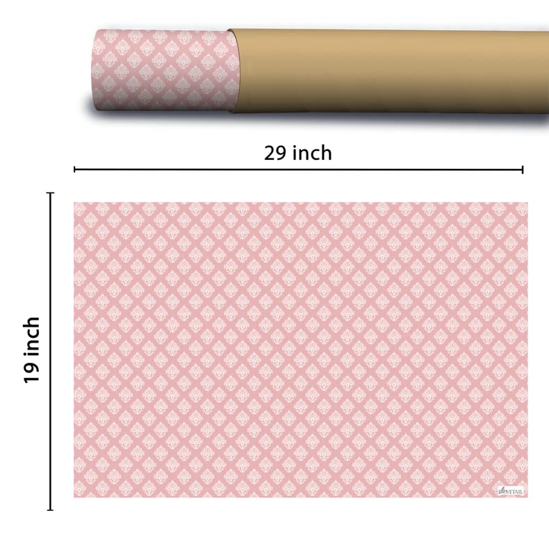 Dovetail Blush Gift Wrapping Paper Sheet Pack of 10 - Image 3