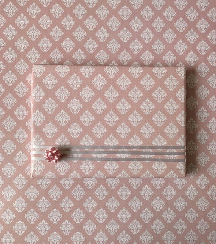 Dovetail Blush Gift Wrapping Paper Sheet Pack of 10 - Image 2