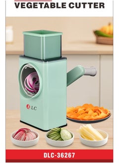 Manual vegetable slicer green/white/silver 26x11.5x24cm