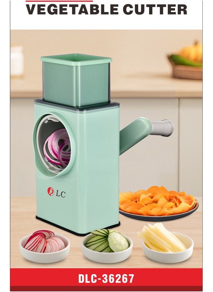 Generic - Manual vegetable slicer green/white/silver 26x11.5x24cm - Image 1