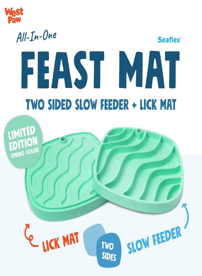 ويست باو بساط ويست باو سيفليكس ويفز فيست - متعدد الاستخدامات، بساط تغذية بطيئة، بساط لعق - يشجع على البحث عن الطعام واستكشافه - يجذب الحيوانات الأليفة الانتقائية في الطعام ويشجع على التغذية البطيئة - متعدد الاستخدامات - سهل التنظيف، غير سام - نعناع - Image 2