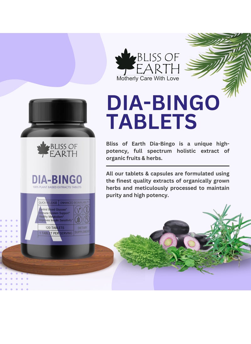 BLISS OF EARTH - Sugar Control Tablets To Manage Blood Sugar Levels Naturally 60 Tablets With Bitter Melon Jamum Gurmar Bimba & Bijasar Diabetic Care - Image 1
