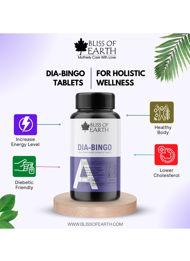 BLISS OF EARTH - Sugar Control Tablets To Manage Blood Sugar Levels Naturally 60 Tablets With Bitter Melon Jamum Gurmar Bimba & Bijasar Diabetic Care - Image 1