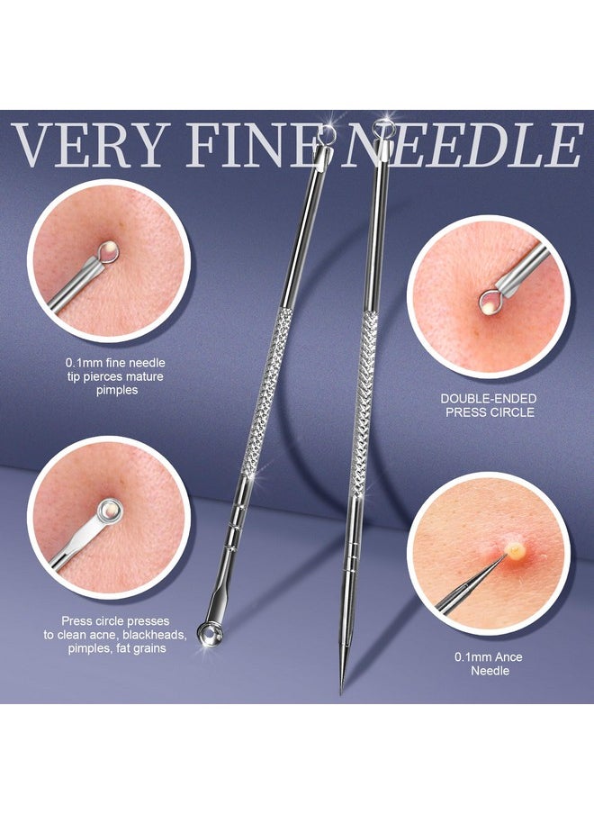 Teenitor - Teenitor Blackhead Remover Tools, Pimple Popper Tool Kit, Ingrown Hair Tweezers, Blackhead Extractor Pimple Extractor Ingrown Hair Removal Kit, Black Head Remover for Face - Image 1