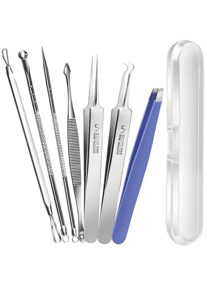 Teenitor - Teenitor Blackhead Remover Tools, Pimple Popper Tool Kit, Ingrown Hair Tweezers, Blackhead Extractor Pimple Extractor Ingrown Hair Removal Kit, Black Head Remover for Face - Image 1