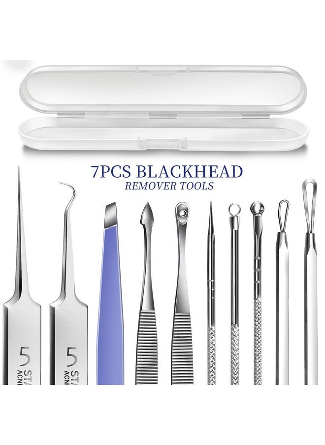 Teenitor - Teenitor Blackhead Remover Tools, Pimple Popper Tool Kit, Ingrown Hair Tweezers, Blackhead Extractor Pimple Extractor Ingrown Hair Removal Kit, Black Head Remover for Face - Image 1