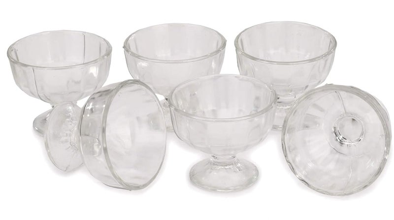 Somil Glass Serving Bowl Set 300 Ml165 Cm Set of 6 Transparent - Image 2