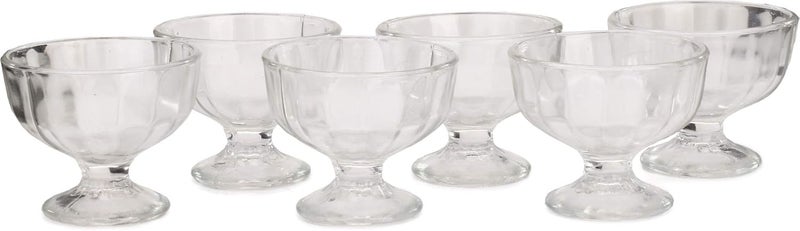 Somil Glass Serving Bowl Set 300 Ml165 Cm Set of 6 Transparent - Image 1