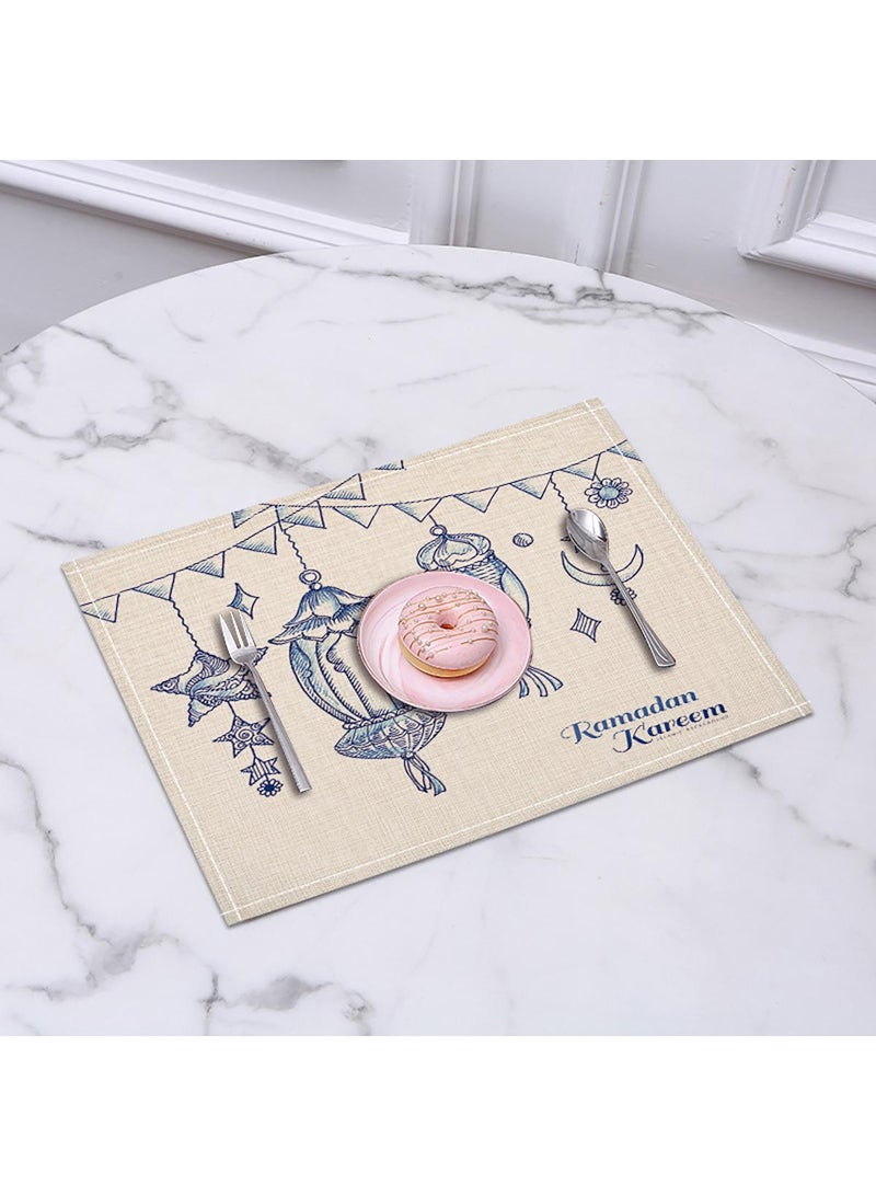 general Eid Mubarak Table Placemats Set Ramadan Kareem Table Decorations Ramadan Decor Sets For Dining Supply - Image 3