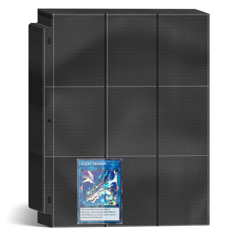 POKONBOY 450 Pockets Trading Baseball Card Sleeves Binder 25 Pages DoubleSided Protector Sports Card Binder Fit for MTG YUGIOH Cards Football Cards Game Cards Standard Sized Cards for 3Ring Binder - Image 2