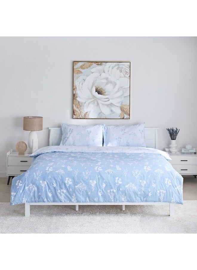 Home Box Albania Jimo 3-Piece Polycotton Printed Queen Duvet Cover Set 220 x 220 cm  - Image 4