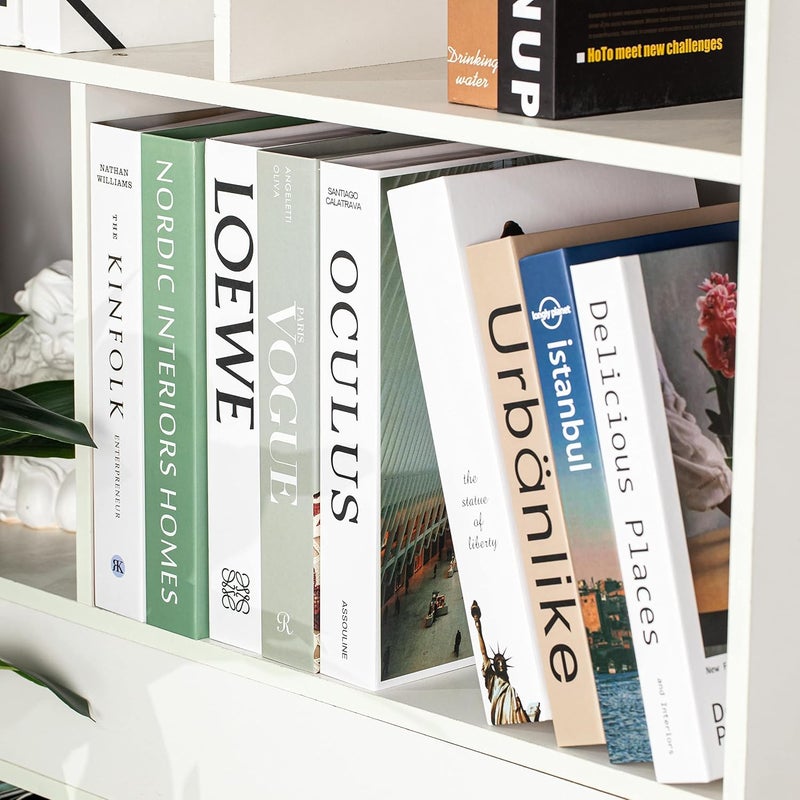 9 Pcs Fake Books for Decoration,Designer Luxury Modern Fake Decorative Books for Home Bookshelf Decor,Shelves Living Room Fashion Decorative Entry Coffee Table Stacked Books Decor(9 Pcs) - Image 2