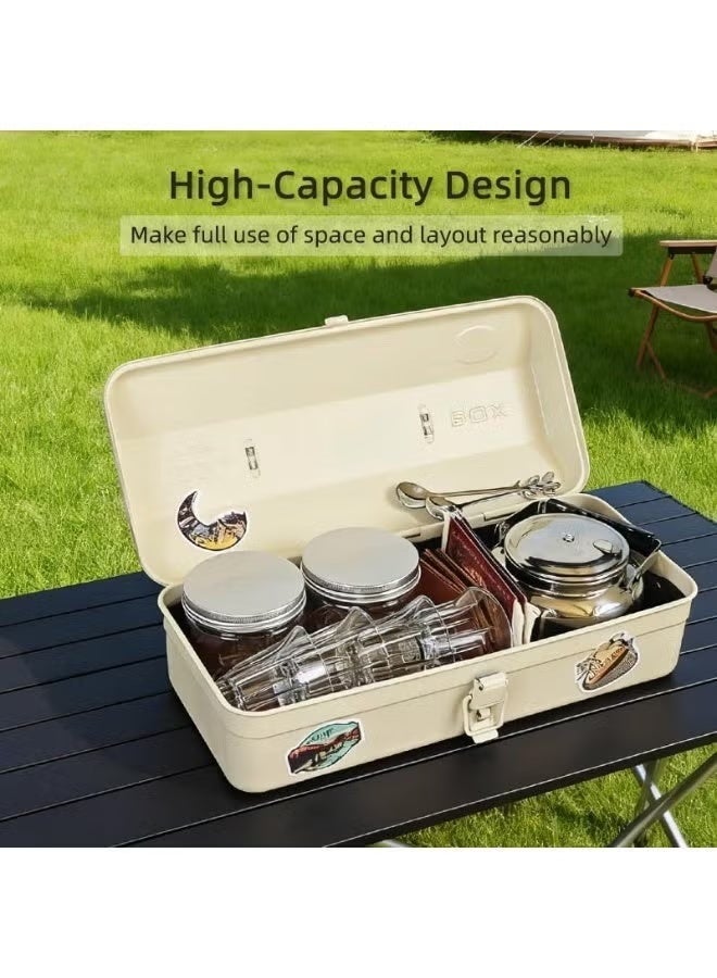 BlueFire Portable Camping Tea Set with Metal Storage Box All in One Outdoor Kettle Mini Gas Stove 4 Cups Travel Tea Kit Compact Camping Cookware Set for Desert Camping Picnic Road Trip Green - Image 5