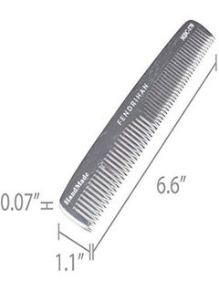 Fendrihan Sturdy Metal Double Tooth Barber Grooming Comb (6.6 Inches)  - Image 3