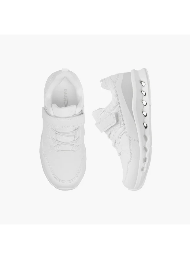 Dash Boys Panelled Sports Shoes with Hook and Loop Closure