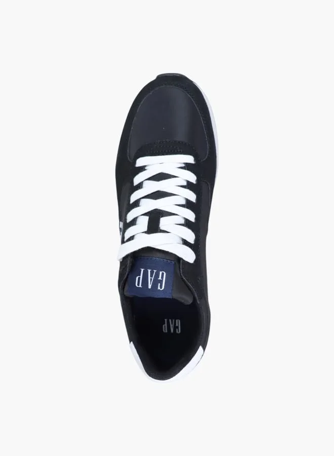 GAP Men's Logo Print Sneakers with Lace-Up Closure