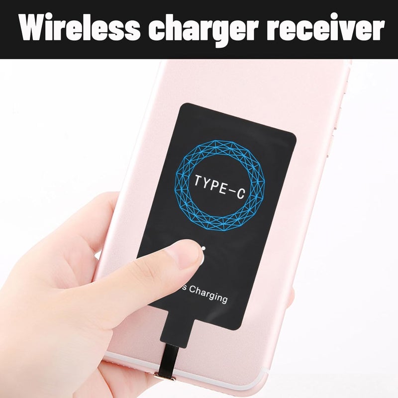 Bewinner 2pcs USB C Wireless Charger, Fast Charging Slim Type C Qi Wireless Charger Receiver Chip for USB C Phones, Wireless Charging Module - Image 2