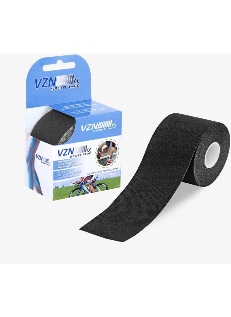 Vzn - Sporttape Black Kinesio Tape Athlete Muscle Tape 5cmx5mt - Image 1