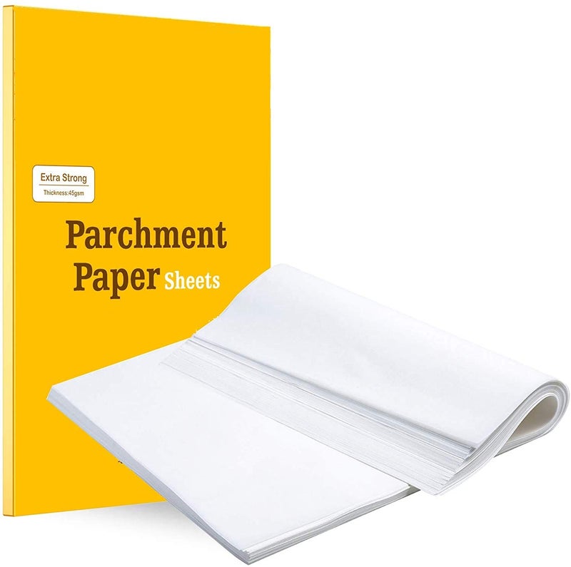 Inditradition 16x24 Inch Large Size Precut Parchment Paper Sheets for Baking Cooking Grilling Frying and Steaming Pack of 100 Sheets White - Image 1