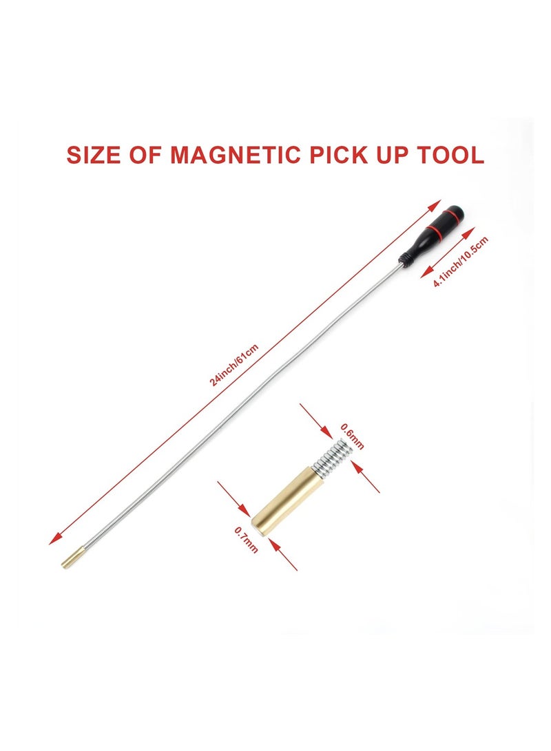 Excefore 2 Pack Bendable and Flexible Magnet Tool 24 Inch Versatile Magnet Sweeper for Difficult-to-Reach Home Sink Drains Car Keys Bolts  - Image 2