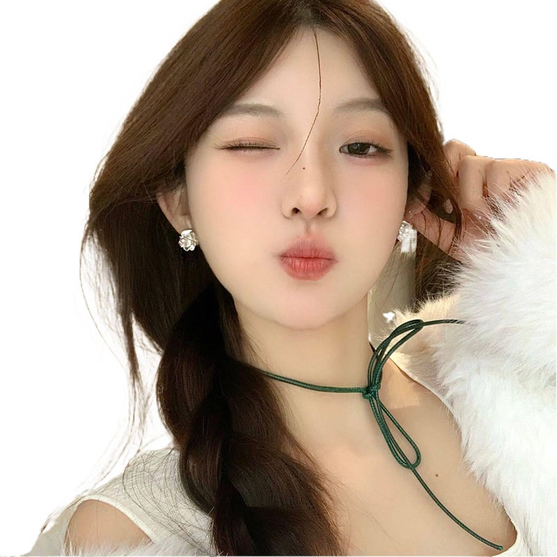 أقراط لؤلؤ مسمار باللون الفضي بتفاصيل فضة استرلينية 925 خفيفة للارتداء اليومي للنساء للاستخدام اليومي خفيف الوزن من فضة استرلينية 925 - NADI - Image 2