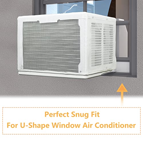 LBG Products Window AC Cover for U-Shaped Window Air Conditioner Unit,Mesh Design Window Air Conditioner Cover for Outdoor,Anti Leaf and Good Air Flow - Image 4