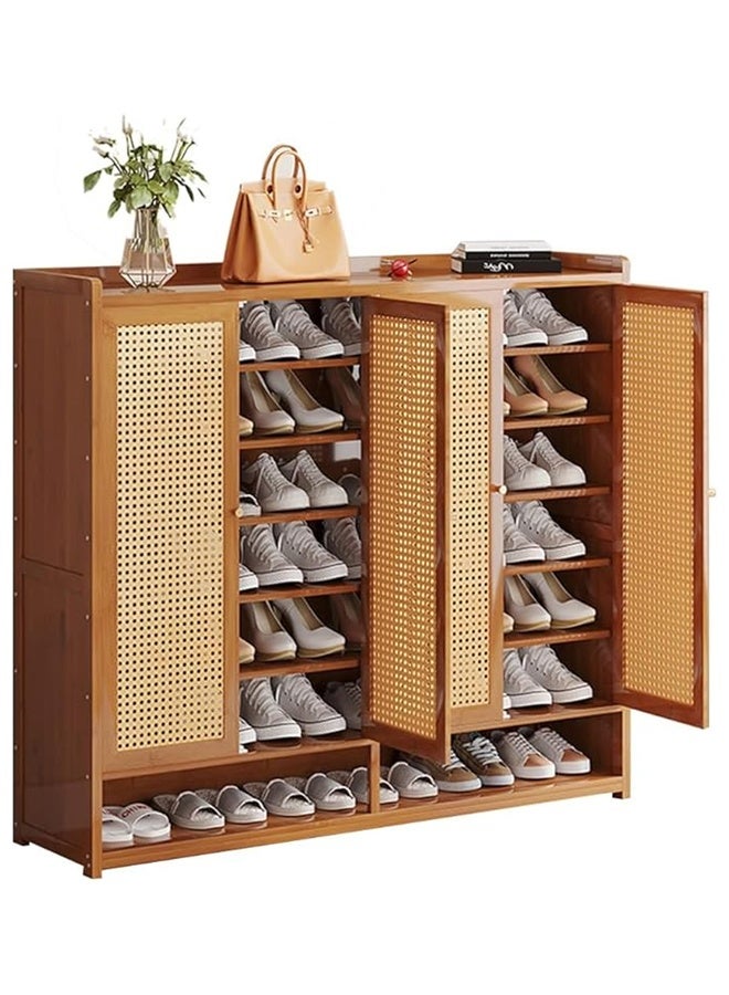keke 8 Tiers Multifunctional Entryway Shoe Cabinet with 4 Doors - Image 1